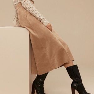 Wilfred Gaudin Faux Suede Skirt